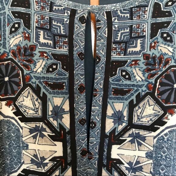 Free People Oksana Printed Peasant Dress Sz 2 - Picture 9 of 12